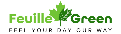 feuille green logo matcha charge natural energy powder