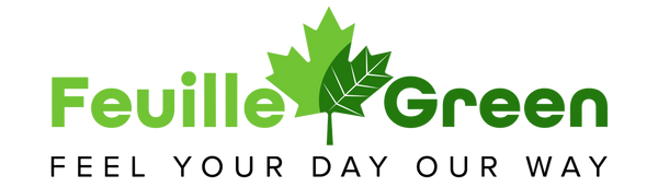 feuille green logo matcha charge natural energy powder