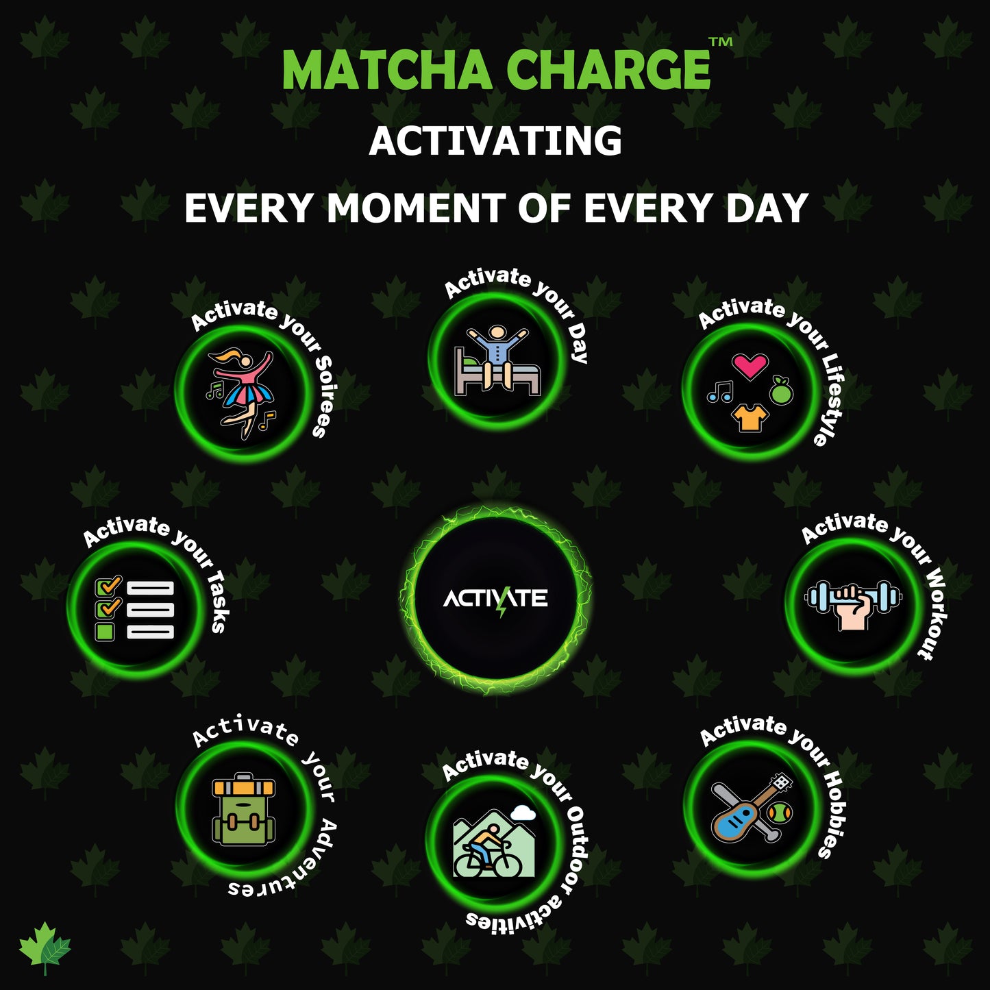 Matcha Charge energy drink can be enjoyed anytime during the day for clean energy and mental focus